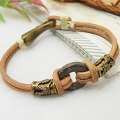 PULSERA DE CUERO Y COCO