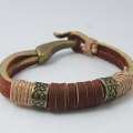 PULSERA PIEL Y BRONCE
